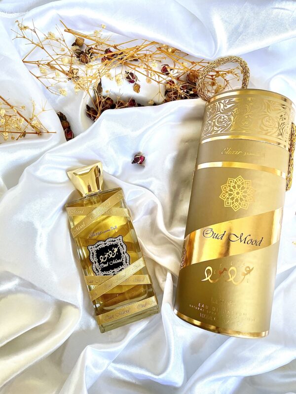 flacon et boite oud mood elixir lattafa